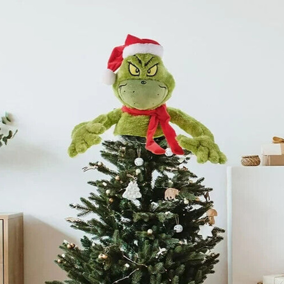 Dr Seuss The Grinch Who Stole Christmas Grinch Christmas Tree TopperHugger Plush - Picture 8 of 8